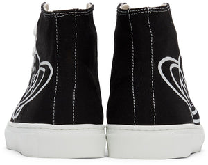 Vivienne Westwood Black Plimsoll Hi Sneakers