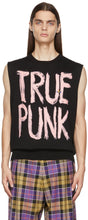 Vivienne Westwood Black 'Punk' Vest Sweater - Vivienne Westwood Black 'Punk' Vest Pull - Vivienne Westwood Black 'Punk'조끼 스웨터