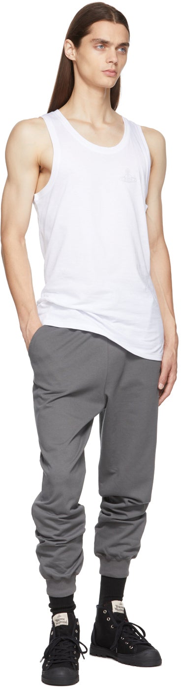 Vivienne Westwood Grey Logo Classic Lounge Pants