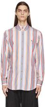 Vivienne Westwood Multicolor Striped Krall Shirt - Vivienne Westwood Shirt Krall rayé à rayures multicolore - Vivienne Westwood 여러 가지 빛깔의 줄무늬 Krall Shirt.