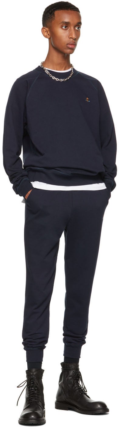 Vivienne Westwood Navy Embroidered Logo Sweatshirt