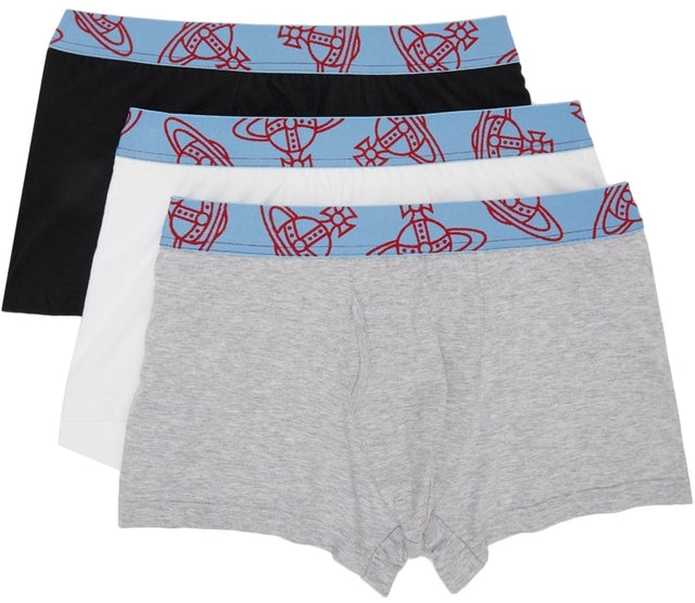 Vivienne Westwood Three-Pack Multicolor Logo Boxers - Vivienne Westwood Trois-Pack Multicolor logo boxeurs - Vivienne Westwood 3 팩 여러 가지 빛깔의 로고 복서
