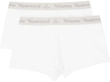 Vivienne Westwood Two-Pack White Logo Boxers - Vivienne Westwood Boxers Logo blanc à deux emballages - Vivienne Westwood 2 팩 화이트 로고 복서