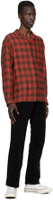 WACKO MARIA Red Check Open Collar Shirt