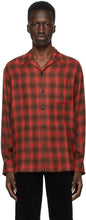 WACKO MARIA Red Check Open Collar Shirt - Wacko Maria Red Check Coller Open Collier - Wacko Maria Red Check 오픈 칼라 셔츠