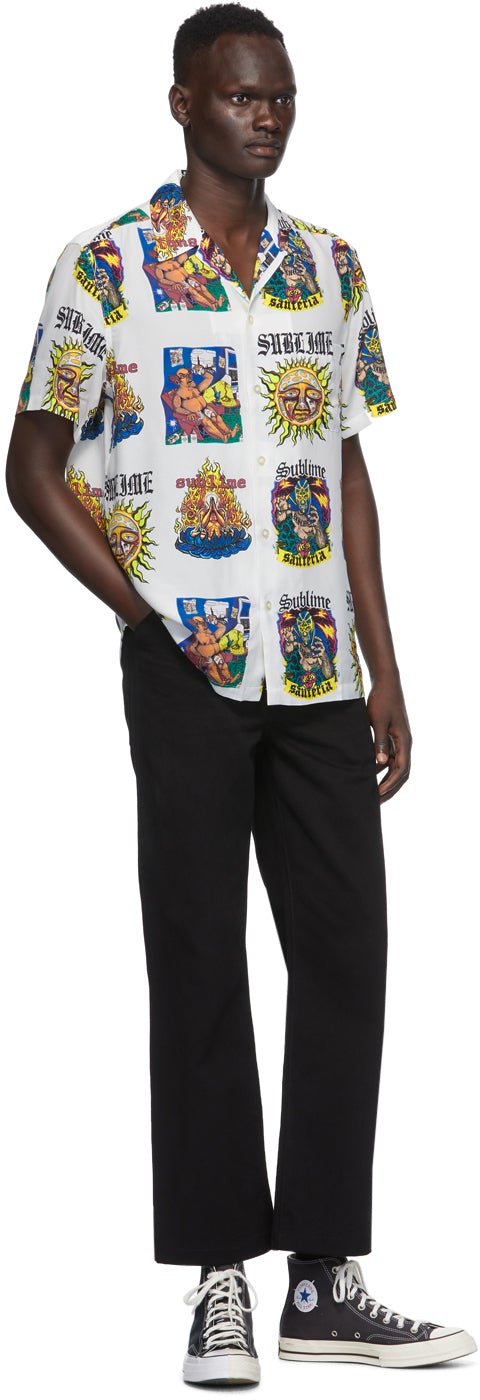 WACKO MARIA White Sublime Edition Hawaiian Album Print Shirt