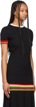 Wales Bonner Black Saint Ann Ribbed T-Shirt