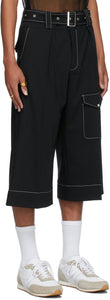 Wales Bonner Black Virgin Wool Jones Bermuda Shorts