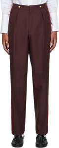 Wales Bonner Burgundy Hanover Military Trousers - Pays de Galles Bonner Bourgogne Hanovre Pantalon militaire - 웨일즈 보너 부르고뉴 하노버 군사 바지