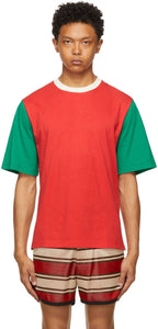 Wales Bonner Multicolor Colorblock Johnson T-Shirt - Pays de Galles Bonner Multicolor Colorblock Johnson T-shirt - 웨일즈 보너 멀티 컬러 컬러 블록 존슨 티셔츠