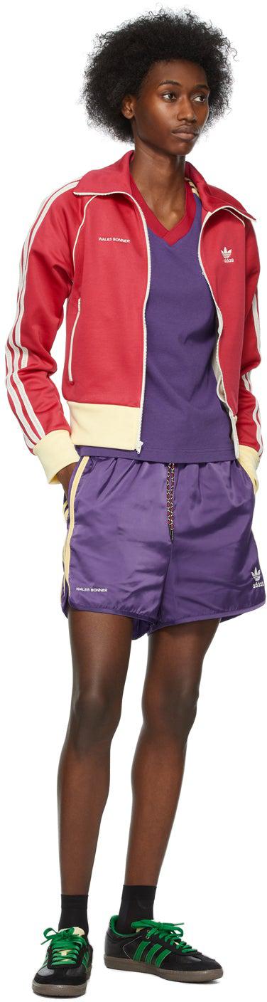 Wales Bonner Purple adidas Edition Striped Shorts