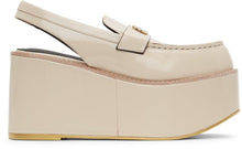 We11done Beige Platform Slingback Loafers - We11done beige plate-forme slingback mocassins - We11Done 베이지 플랫폼 슬링 백 로퍼