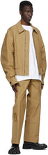 We11done Beige 'WD1' Logo Trousers