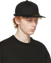 We11done Black Damaged Logo Cap