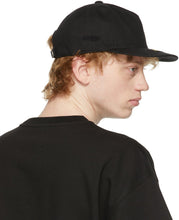 We11done Black Damaged Logo Cap