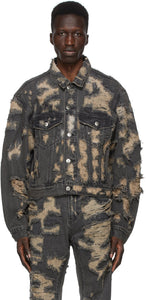 We11done Black Denim Destroyed Jacket - We11done veste détruite du denim noir - 우리는 검은 데님이 파괴 된 재킷을 파괴했습니다