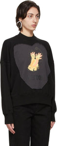 We11done Black Graffiti Patch Sweatshirt