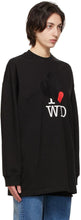 We11done Black Heart Patch Long Sleeve T-Shirt
