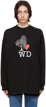 We11done Black Heart Patch Long Sleeve T-Shirt - We11Done T-shirt à manches longues cardiaque noir - 우리는 블랙 하트 패치 긴 소매 티셔츠 패치