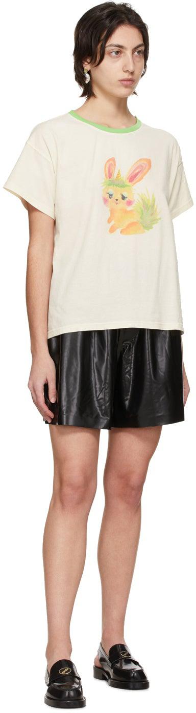 We11done Black Latex-Textured Shorts
