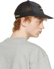 We11done Black Logo Patch Unbalanced Cap