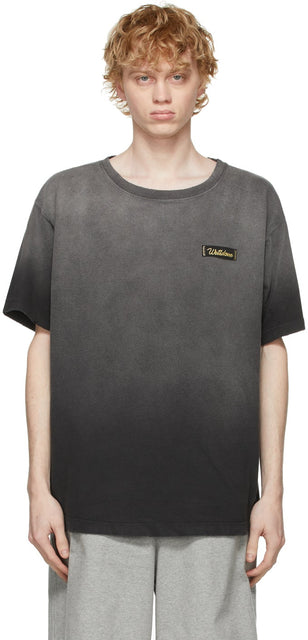 We11done Black Washed Butterfly T-Shirt - T-shirt papillon lavé noir We11Done - 우리는 검은 씻어 나비 티셔츠를 씻어 냈습니다