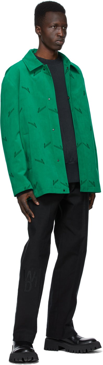 We11done Green Velvet Logo Shirt