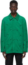 We11done Green Velvet Logo Shirt - Chemise de logo Velvet vert We11Done - 녹색 벨벳 로고 셔츠