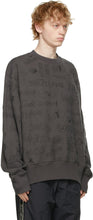 We11done Grey Graffiti Graphic Sweatshirt
