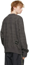 We11done Grey Graffiti Graphic Sweatshirt