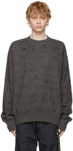 We11done Grey Graffiti Graphic Sweatshirt - WE11Done Graffiti Graffiti Sweat-shirt graphique - We11done 그레이 낙서 그래픽 스웨터