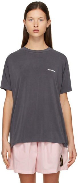We11done Grey Jersey Oversized T-Shirt - T-shirt surdimensionné de Jersey gris we11done gris - We11done 회색 저지 대형 티셔츠