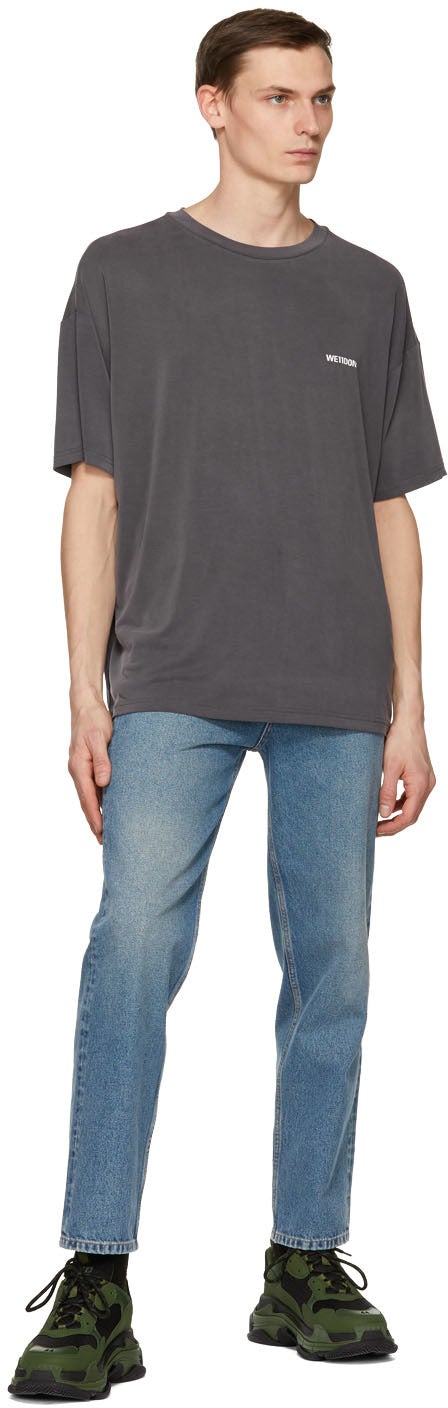We11done Grey Oversized T-Shirt