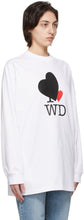 We11done White Heart Patch Long Sleeve T-Shirt