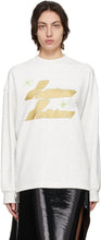 We11done White Logo Print Long Sleeve T-Shirt - We11done T-shirt à manches longues à imprimé Logo blanc - We11done 화이트 로고 인쇄 긴 소매 티셔츠