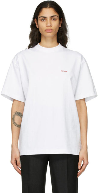 We11done White 'We11done' Logo T-Shirt - We11Done White White 'We11Done' logo T-shirt - WE11DONE 화이트 'WE11DONE'로고 셔츠
