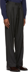 Winnie New York Black Wool Pleated Trousers