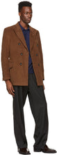 Winnie New York Brown Corduroy Double-Breasted Blazer