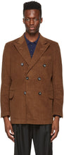Winnie New York Brown Corduroy Double-Breasted Blazer - Winnie New York Brun Blazer à double boutonnage - Winnie 뉴욕 브라운 코듀로이 더블 브레스트 블레이저