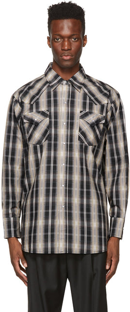 Winnie New York Grey Check Western Shirt - Winnie New York Grey Chemise Western Shirt Western - Winnie New York Grey Check Western Shirt.