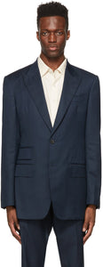 Winnie New York Navy Peak Lapel Blazer - Winnie New York Navy Peak Lapel Blazer - Winnie 뉴욕 네이비 피크 옷깃 블레이저