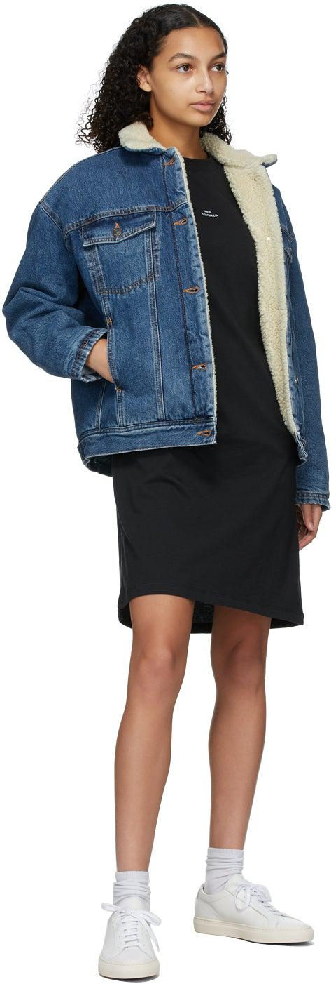 Won Hundred Blue Denim Vilda Teddy Jacket