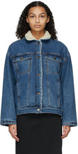 Won Hundred Blue Denim Vilda Teddy Jacket - Gagné une centaine de veste en teddy en denim bleu vilda - 백색 블루 데님 vilda teddy 재킷을 얻었습니다