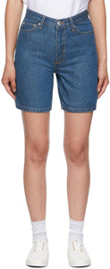 Won Hundred Indigo Denim Kiri Shorts - Remporté cent short de kiri denim indigo - 원인 이닉 데님 키리 반바지