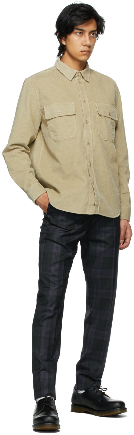Wood Wood Beige Corduroy Andrew Shirt