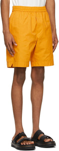 Wood Wood Orange Baltazar Tech Shorts