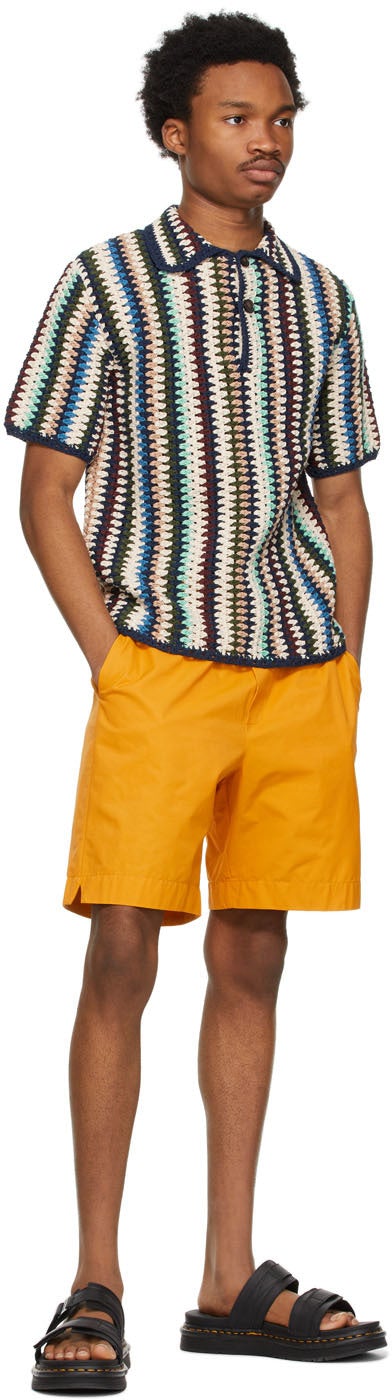 Wood Wood Orange Baltazar Tech Shorts