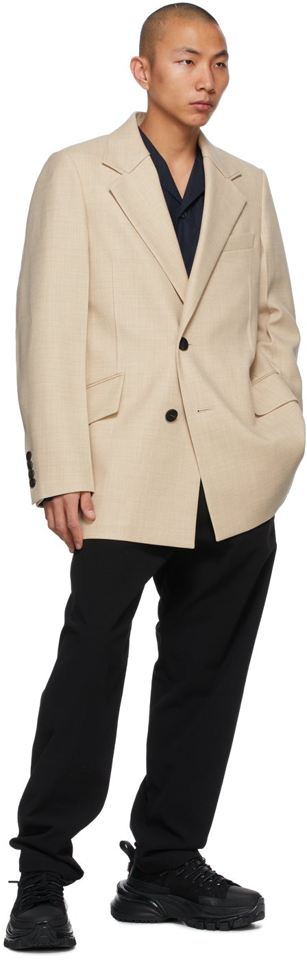 Wooyoungmi Beige Double-Breasted Blazer