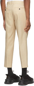 Wooyoungmi Beige One Pleat Trousers