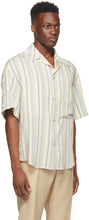 Wooyoungmi Beige Striped Short Sleeve Shirt